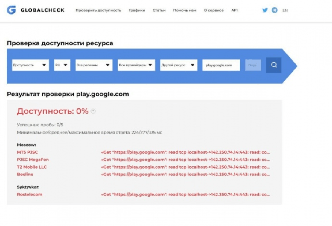 В РФ начали блокировать PlayMarket – росСМИ